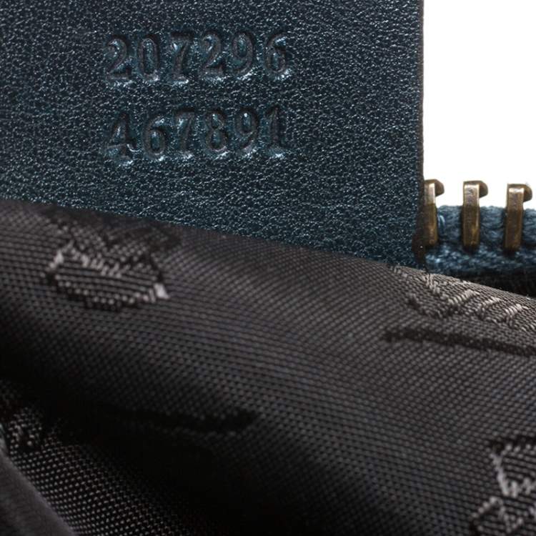 Pre Owned Gucci Dark Green Suede and Leather Large Babouska Indy Boston Bag