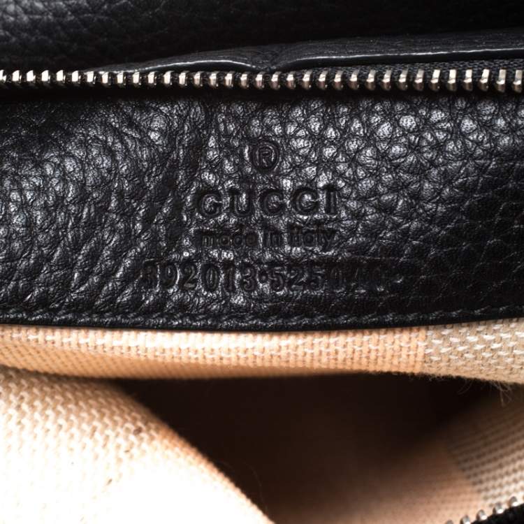 Pre Owned Gucci Black Leather Medium Bamboo Daily Top Handle Bag
