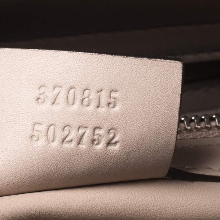 Pre Owned Gucci Beige Leather Lady Bamboo Top Handle Bag