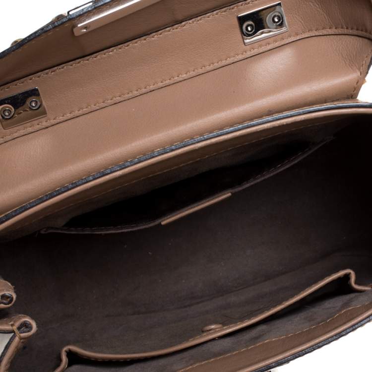 مملوكة مسبقًا Gucci Beige Leather Lady Lock Bamboo Top Handle Bag