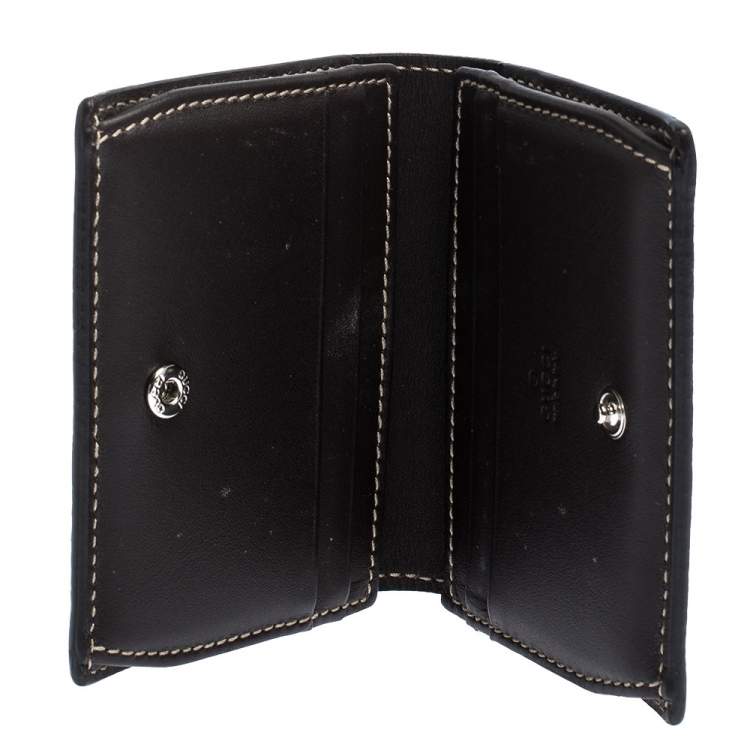 Pre Owned Gucci Brown GG Supreme Canvas Card Case