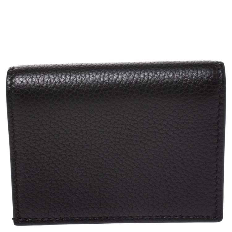Pre Owned Gucci Black Leather Animalier Card Case