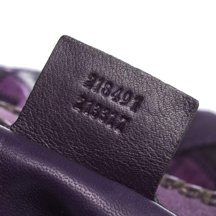 Pre Owned Gucci Purple Python and Suede Large New Jackie Hobo