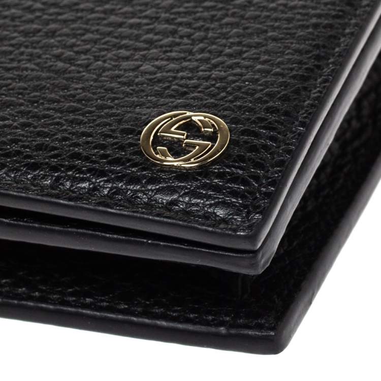Pre Owned Gucci Black Leather Betty Wallet on Chain