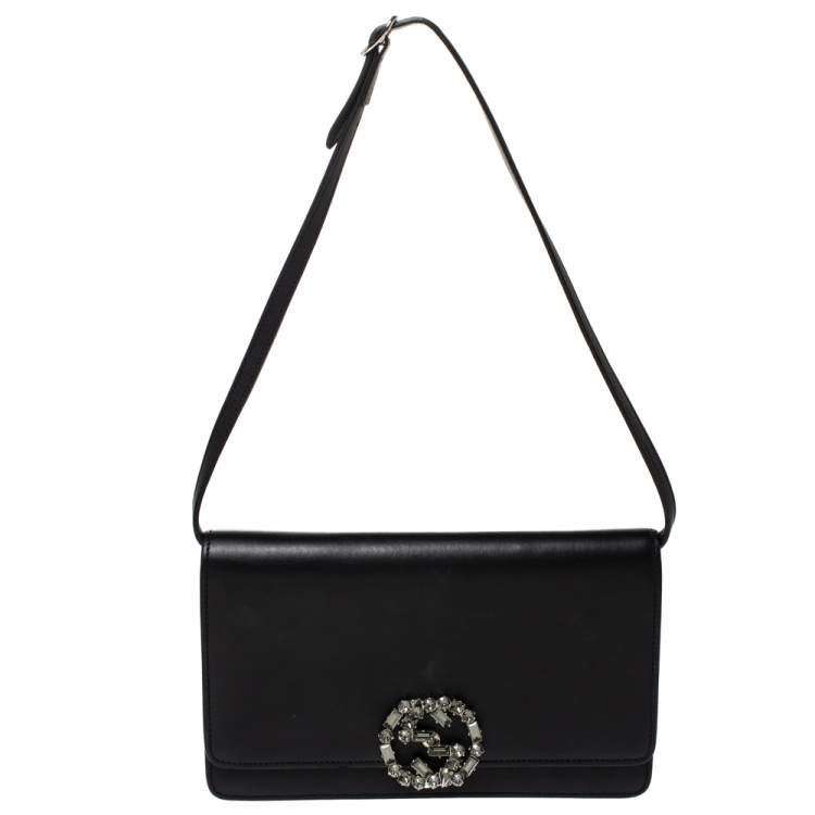 gucci black clutch purse