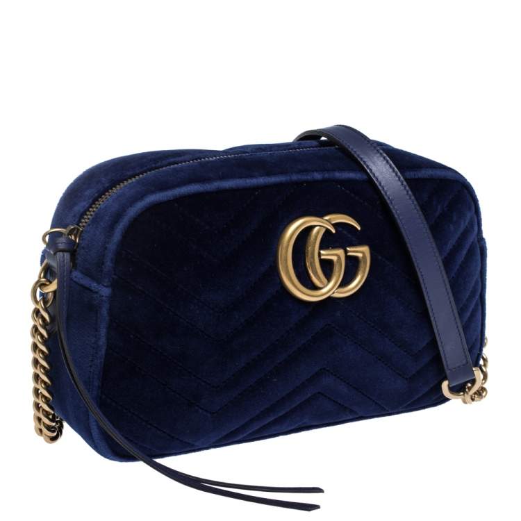 blue velvet gucci bag