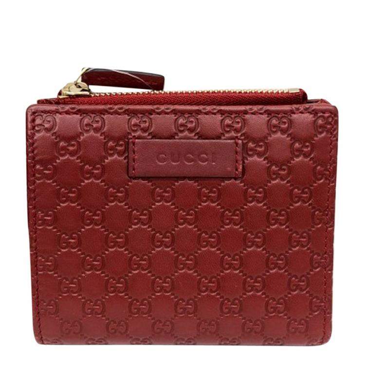 Gucci Red Microguccissima Leather 