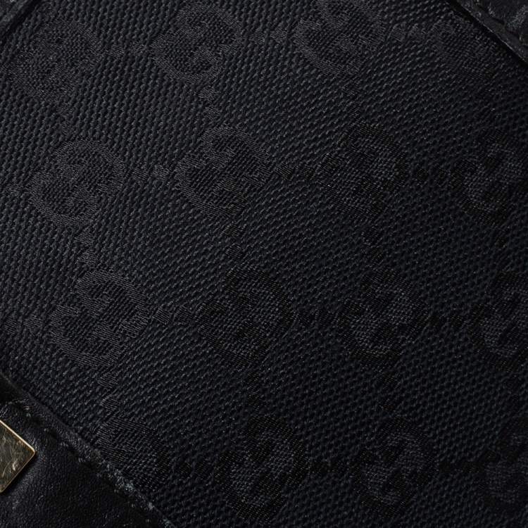 Pre Owned Gucci Black GG Canvas and Leather Small Joy Boston Bag