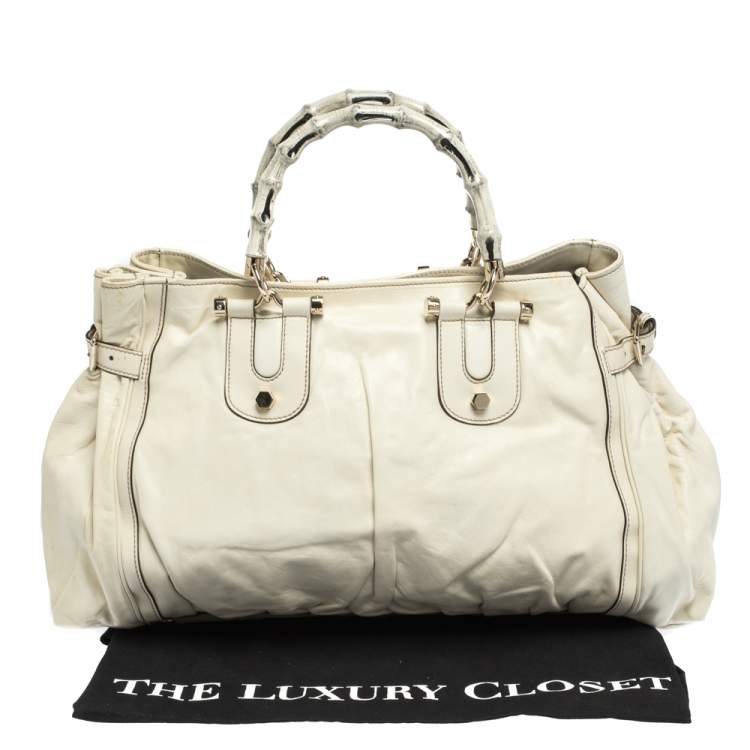 gucci white tote