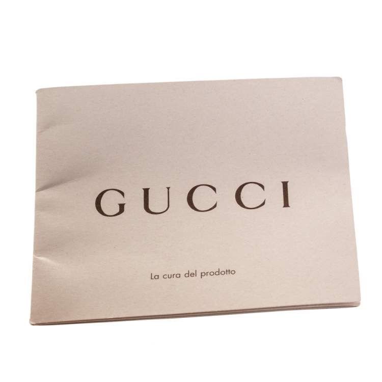 Pre Owned Gucci Ivory Grained Leather Medium Bamboo Shopper Tote