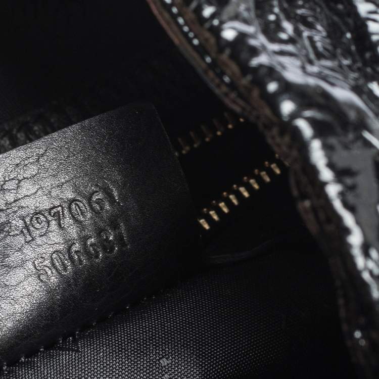 Gucci Black Patent Leather Hysteria Hobo Gucci | The Luxury Closet