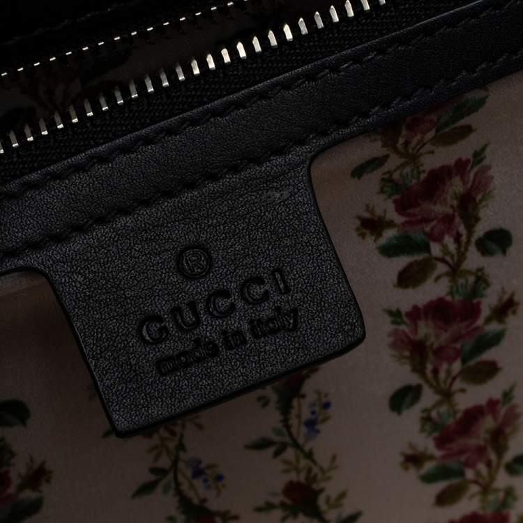 Pre Owned Gucci Black Leather Medium Thiara Bamboo Top Handle Bag