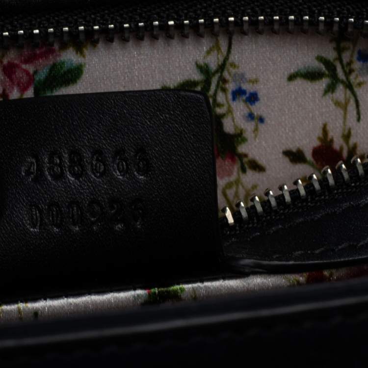 Pre Owned Gucci Black Leather Medium Thiara Bamboo Top Handle Bag