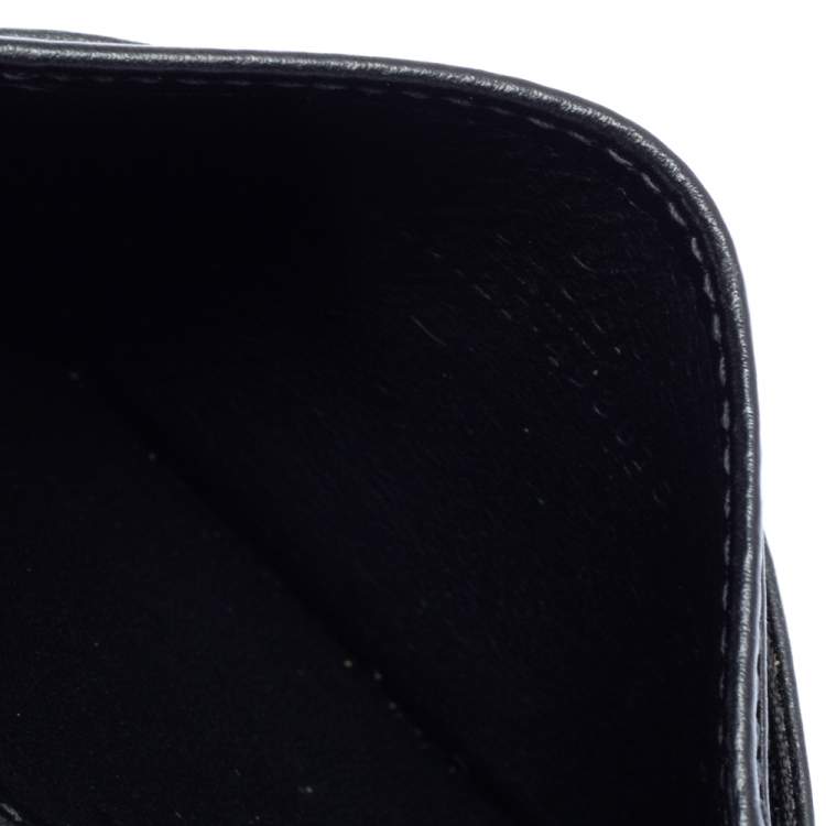 Pre Owned Gucci Black Leather GG Marmont Card Holder