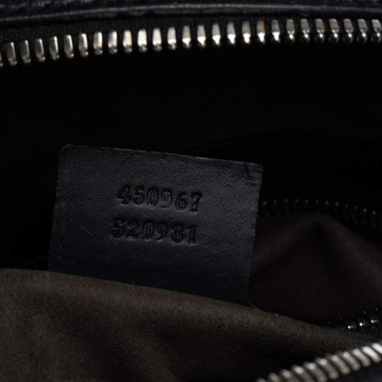 Pre Owned Gucci Black Guccissima Leather Backpacks