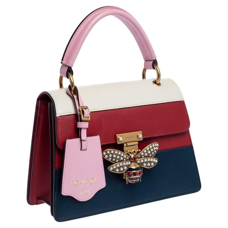 مملوكة مسبقًا Gucci Multicolor Leather Small Queen Margaret Top Handle Bag