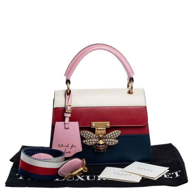مملوكة مسبقًا Gucci Multicolor Leather Small Queen Margaret Top Handle Bag
