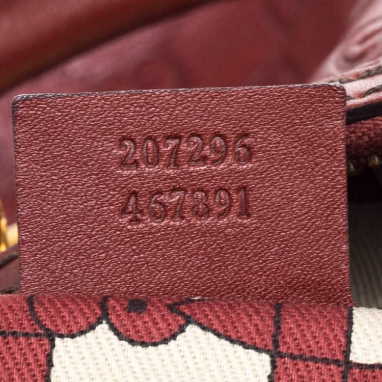 Pre Owned Gucci Red Leather and Suede Large Babouska Indy Boston Bag