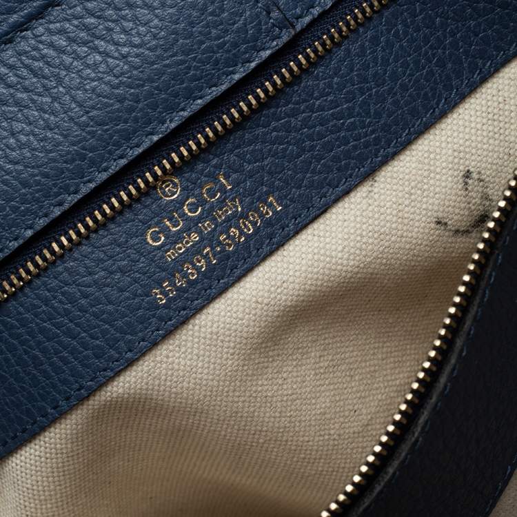 Pre Owned Gucci Old Rose Leather Large Swing Shopper Tote