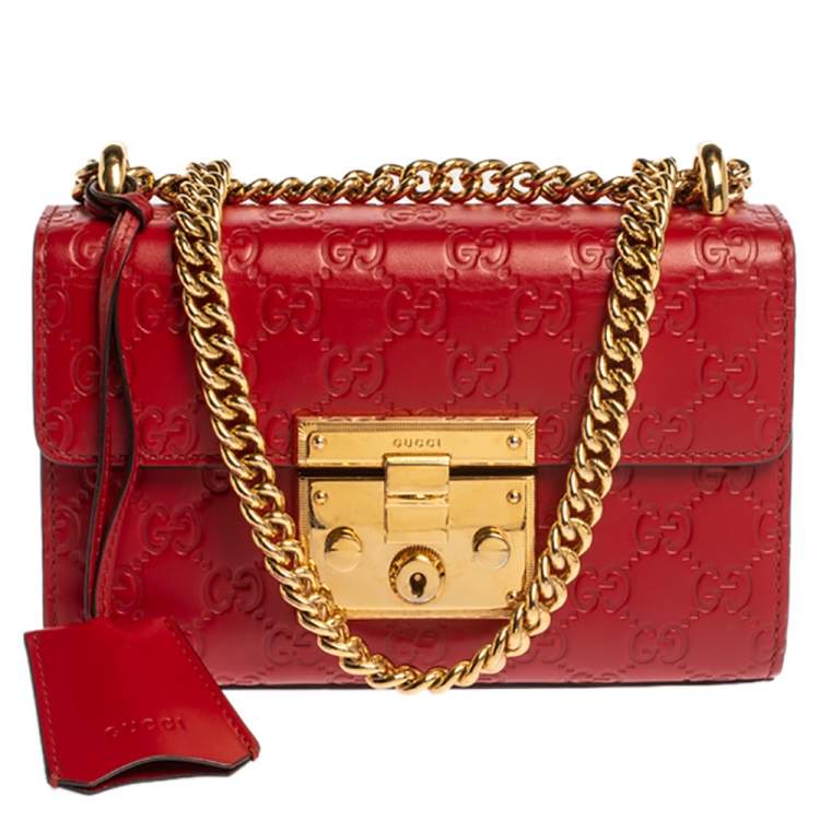 Gucci red small handbag hot sale