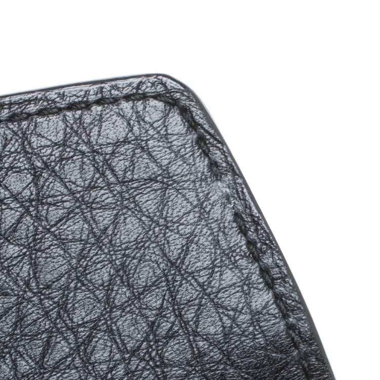 Pre Owned Gucci Black Leather GG Marmont Wallet on Chain