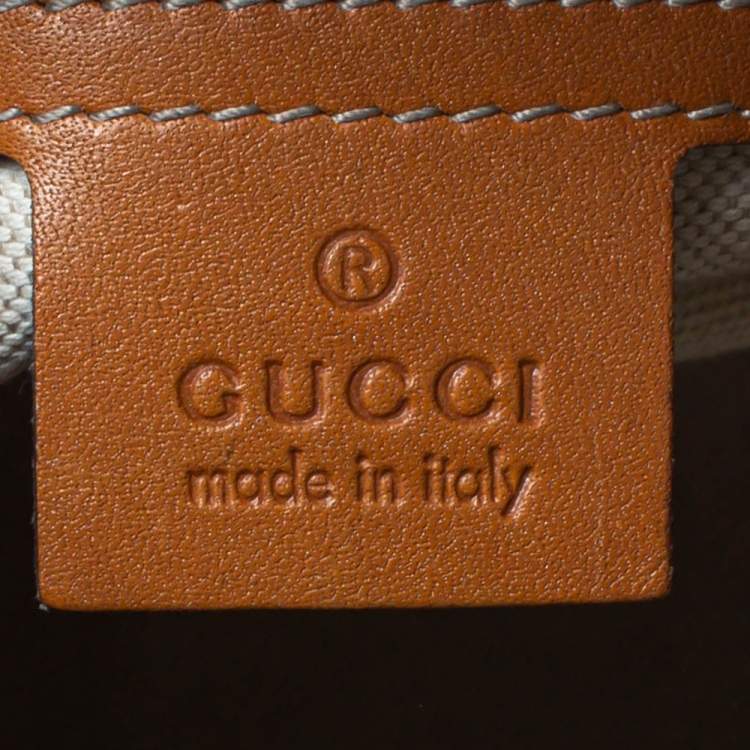 Pre Owned Gucci Brown GG Canvas and Leather Medium Vintage Web Boston Bag