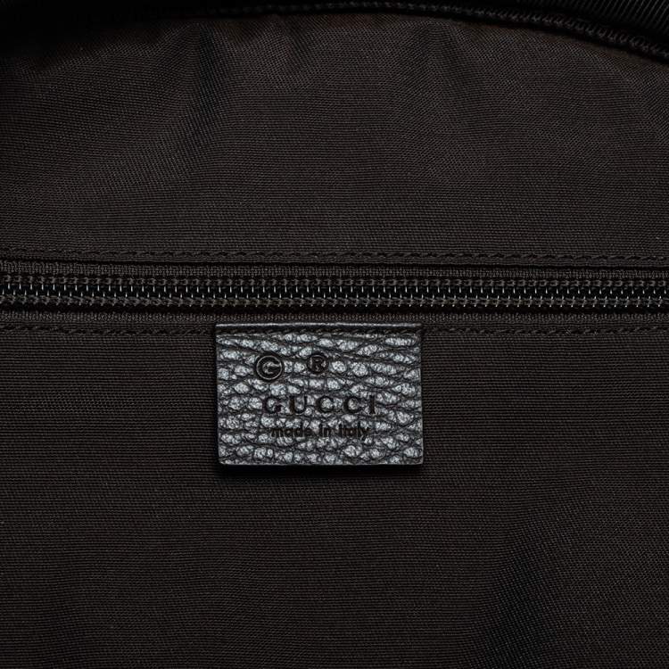 Pre Owned Gucci  Beige/Brown GG Canvas and Leather Rucksack Backpack