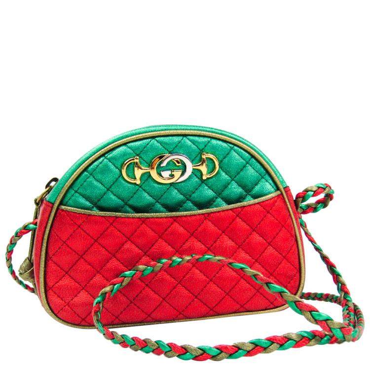 gucci red quilted bag