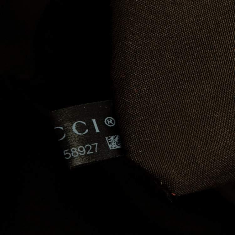 Pre Owned Gucci Red Leather Large Interlocking GG Shopper Tote