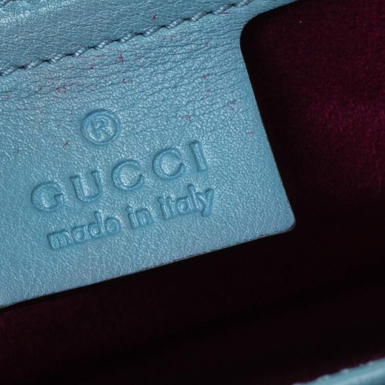Pre Owned Gucci Light Green/Grey Lizard Lady Lock Flap Top Handle Bag
