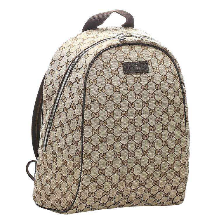 Gucci Brown/Beige GG Canvas Backpack Gucci | TLC