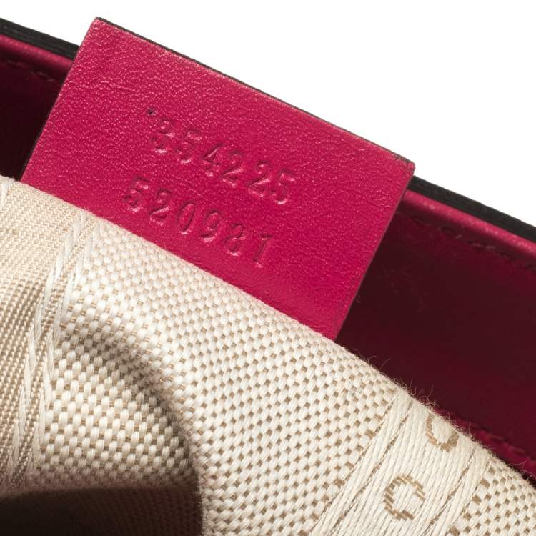 مملوكة مسبقًا Gucci Magenta Diamante Leather Shopper Tote