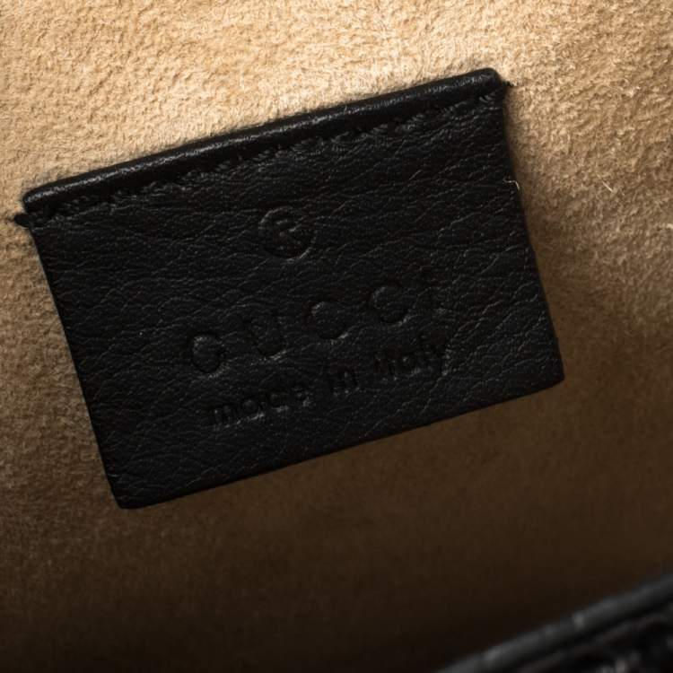 Pre Owned Gucci Black Python Mini Dionysus Wallet On Chain 