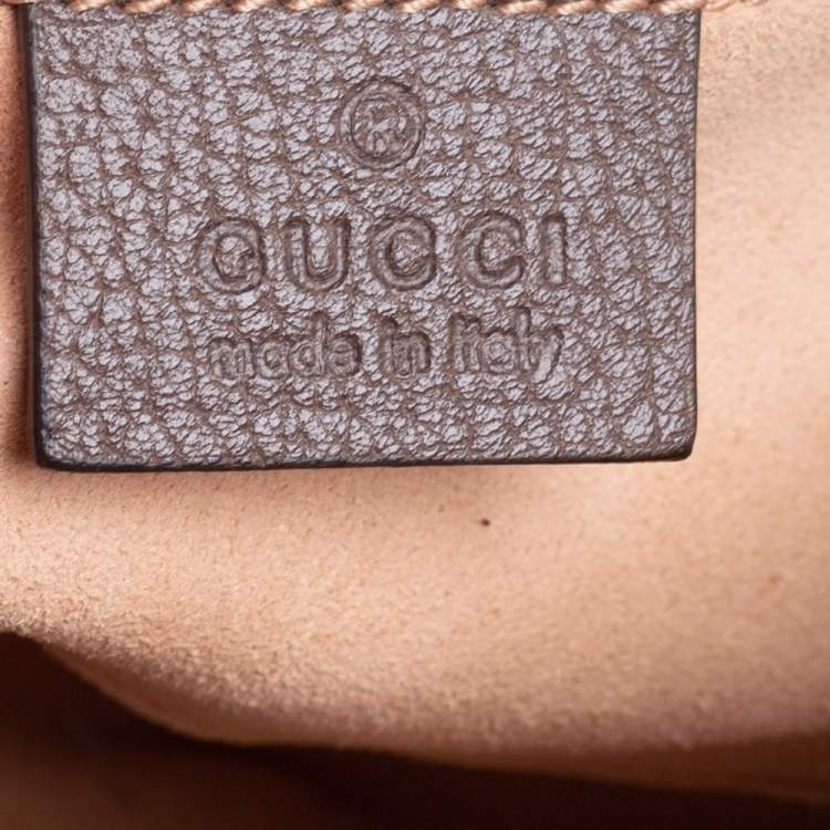 Pre Owned Gucci Beige/Ebony GG Supreme Coated Canvas and Leather Ophidia Belt Bag