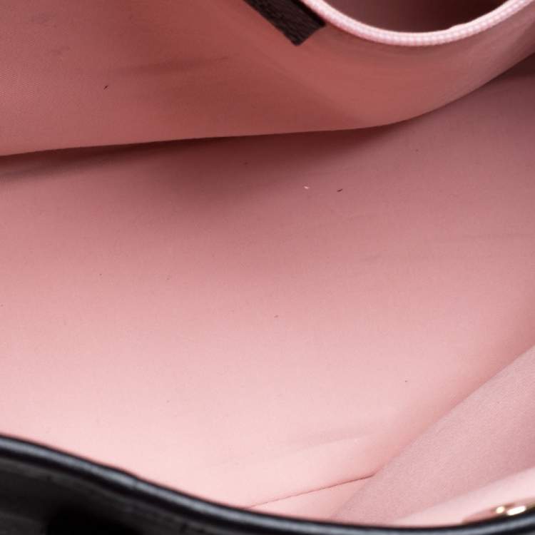 Pre Owned Gucci Black GG Canvas and Leather Shopper Tote