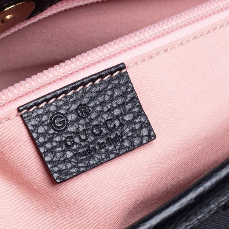 Pre Owned Gucci Black GG Canvas and Leather Shopper Tote