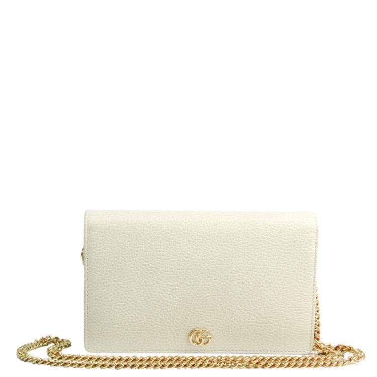 petite marmont leather wallet on a chain