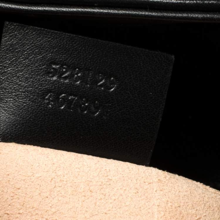 Pre Owned Gucci Black Matelasse Leather GG Marmont Backpack