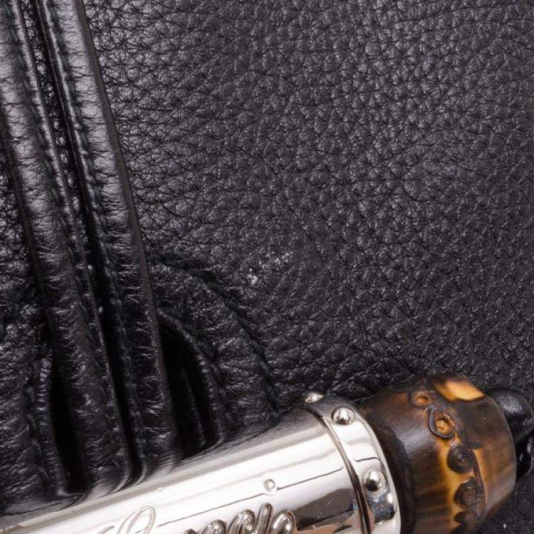 Pre Owned Gucci Black Leather Jungle Messenger