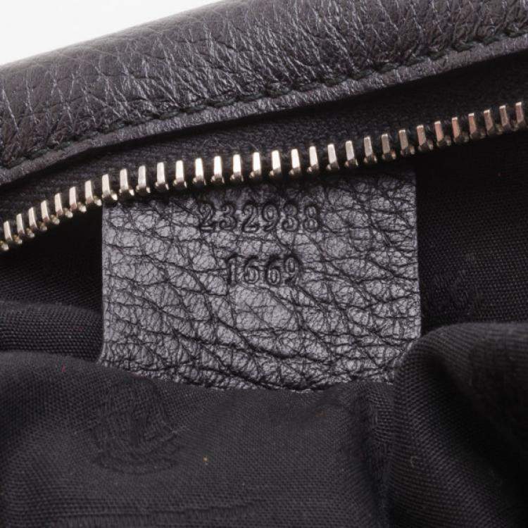 Pre Owned Gucci Black Leather Jungle Messenger