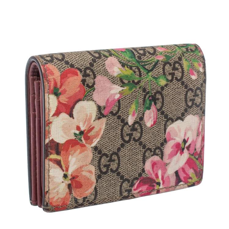 Gucci Pink Supreme Canvas Blooms Card Case Gucci | TLC