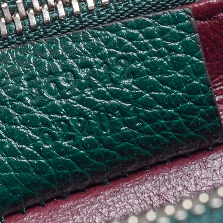 Pre Owned Gucci Green Grain Leather Small Zumi Tote