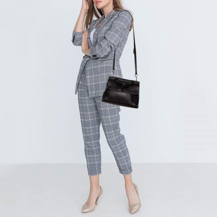 مملوكة مسبقًا Gucci Black Leather Small Bamboo Daily Top Handle Bag