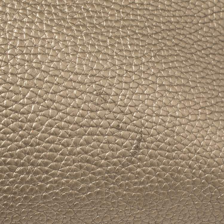 Pre Owned Gucci Light Gold Grain Leather Medium Soho Chain Tote