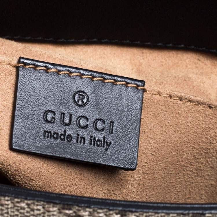 Pre Owned Gucci Multicolor GG Supreme Canvas and Leather Padlock Backpack