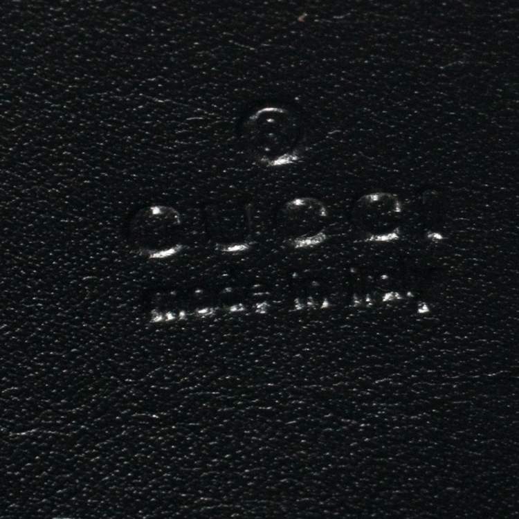 Pre Owned Gucci Black Matelasse Leather GG Marmont Wallet On Chain