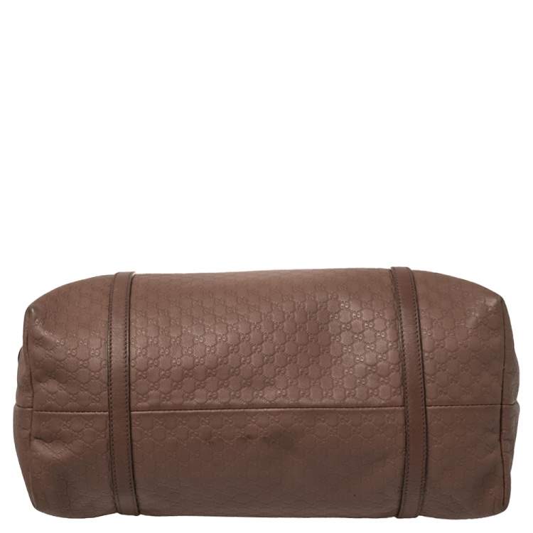 Pre Owned Gucci Rosewood Pink Microguccissima Leather Medium Nice Tote