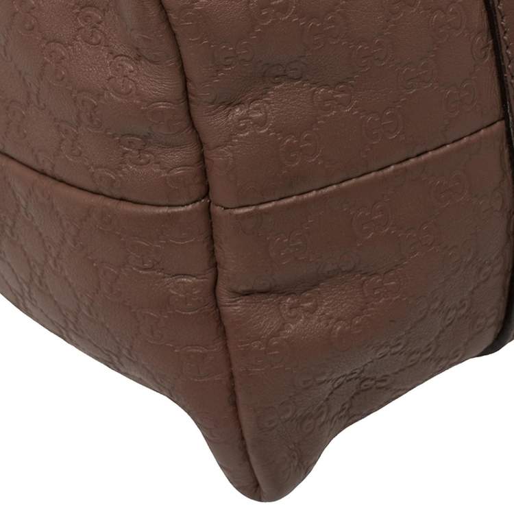 Pre Owned Gucci Rosewood Pink Microguccissima Leather Medium Nice Tote