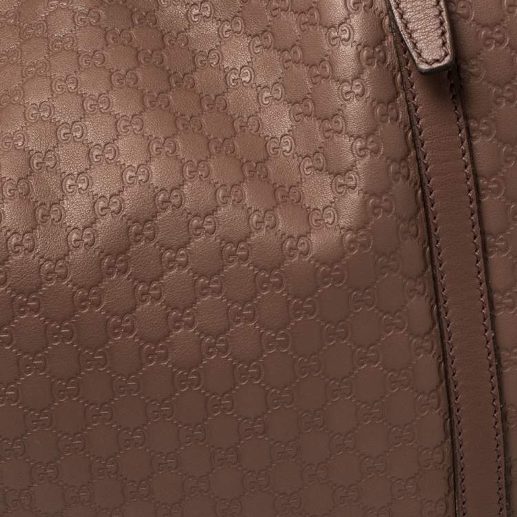 Pre Owned Gucci Rosewood Pink Microguccissima Leather Medium Nice Tote