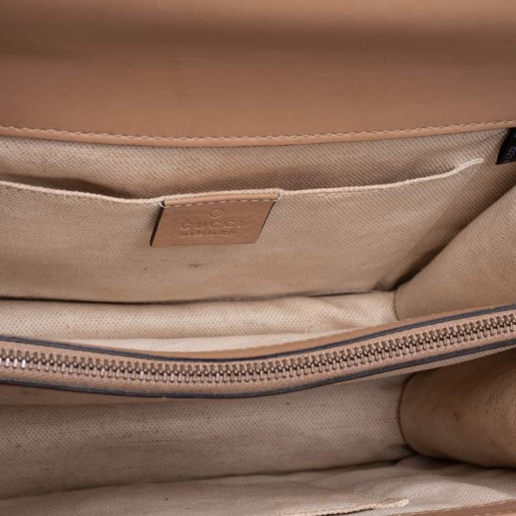 Pre Owned Gucci Tricolor Leather Medium Dionysus Bamboo Top Handle Bag